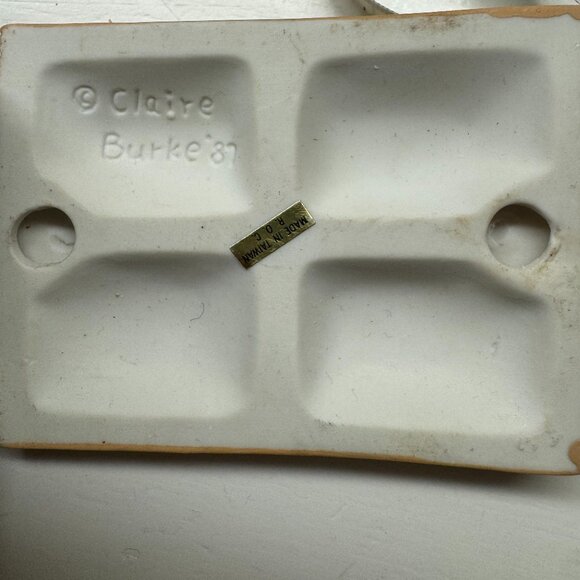 Claire Burke Christmas House Memories Porcelain Scent Burner Cover 1987 Vintage - Picture 5 of 5